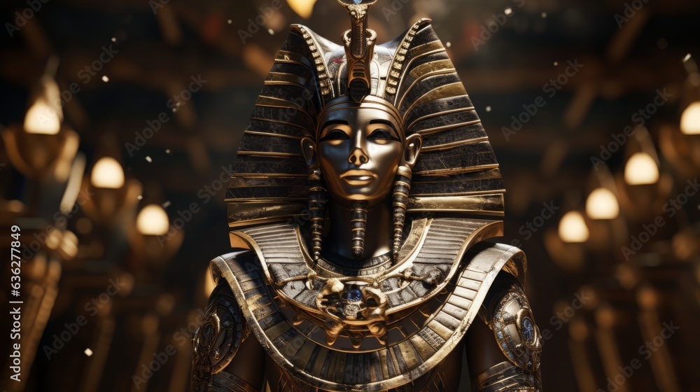 Osiris - The egyptian god of the afterlife.generative ai
 - obrazy, fototapety, plakaty 
