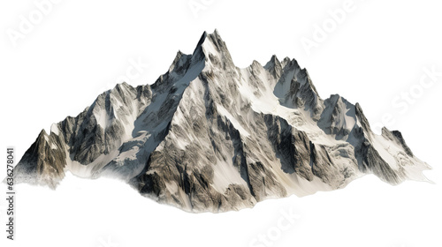 Mountain isolated on transparent  Generative ai