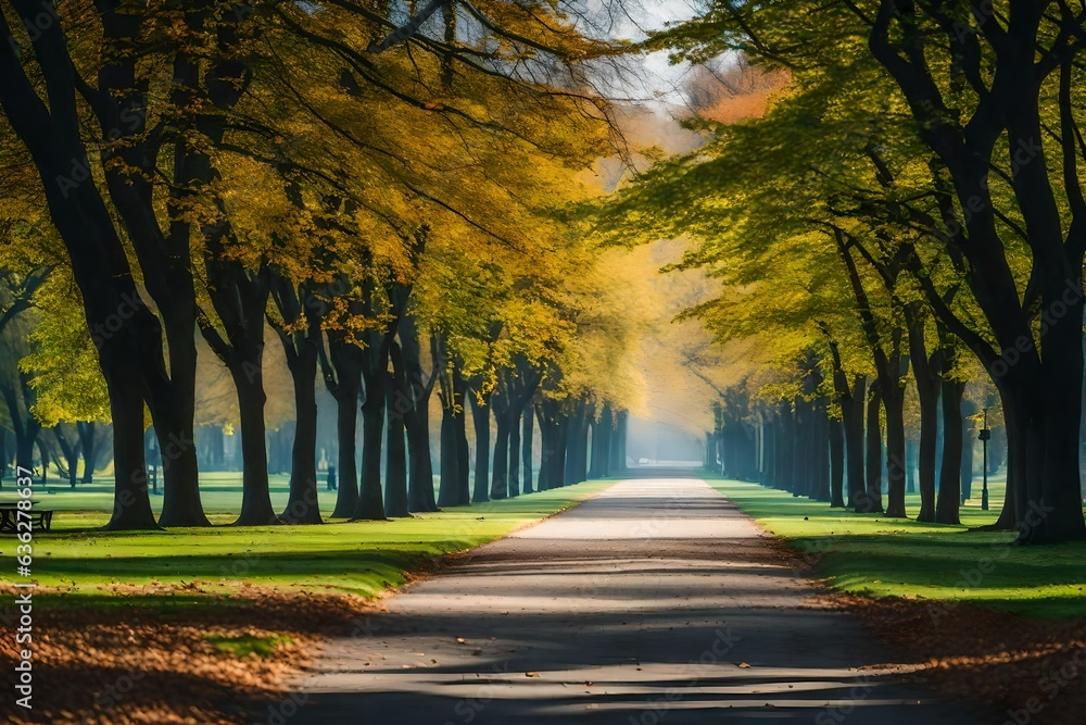 Naklejka premium path in the park