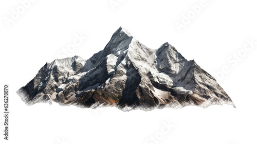 Mountain isolated on transparent  Generative ai