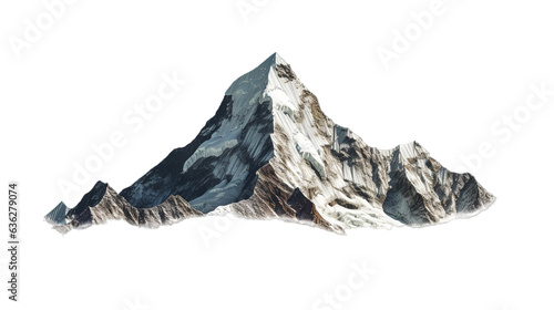 Mountain isolated on transparent, Generative ai © The Deep Designer