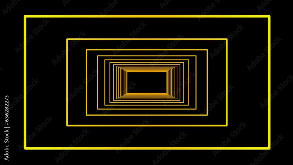Yellow motion lines effect on black motion background VJ Loop