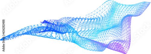 Network lines. Net wave information flow. Scientific paradigm solutions future. Forward vision progress. Big data cells deep development analysis. foresight conference background banner.