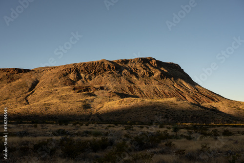 Shadows Receed From Hill Side In Big Bend