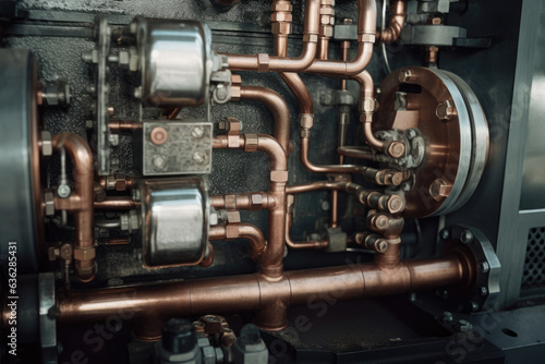 Captivating Close-Up: Unveiling the Intricate Machinery of a Chiller's Compressor Unit