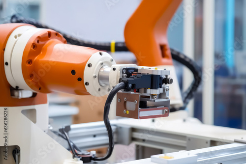 Revolutionizing Manufacturing: Futuristic Robotic Arm Automating Precision Assembly in High-Tech Factory
