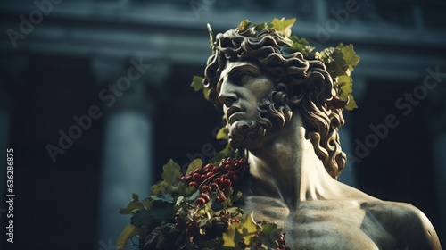 Dionysus - The greek god of wine.generative ai
 photo