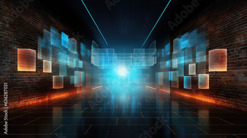 advertising background for flyer or billboard, background for video game concept art , futuristic 