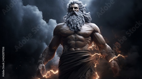 Zeus - The greek god of thunder.generative ai 