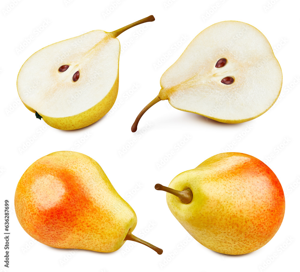 Pear collection isolated on white background Pear collection isolated on white background