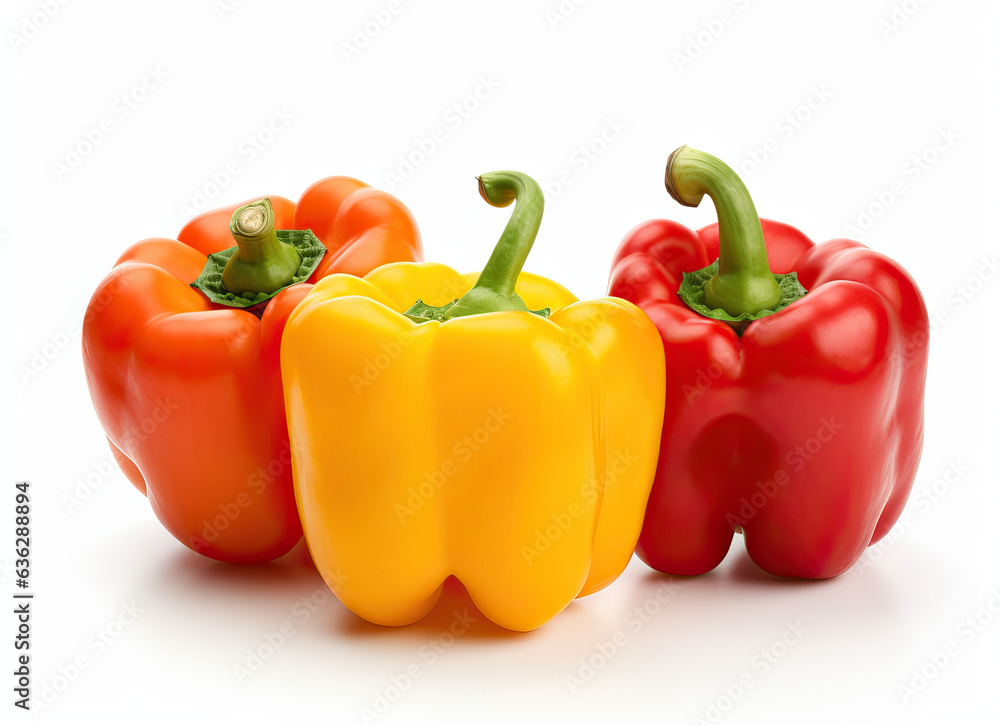 Mix pepper isolated on white background, ai Mix pepper isolated on white background, ai