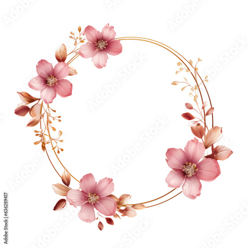 Watercolor floral frame
