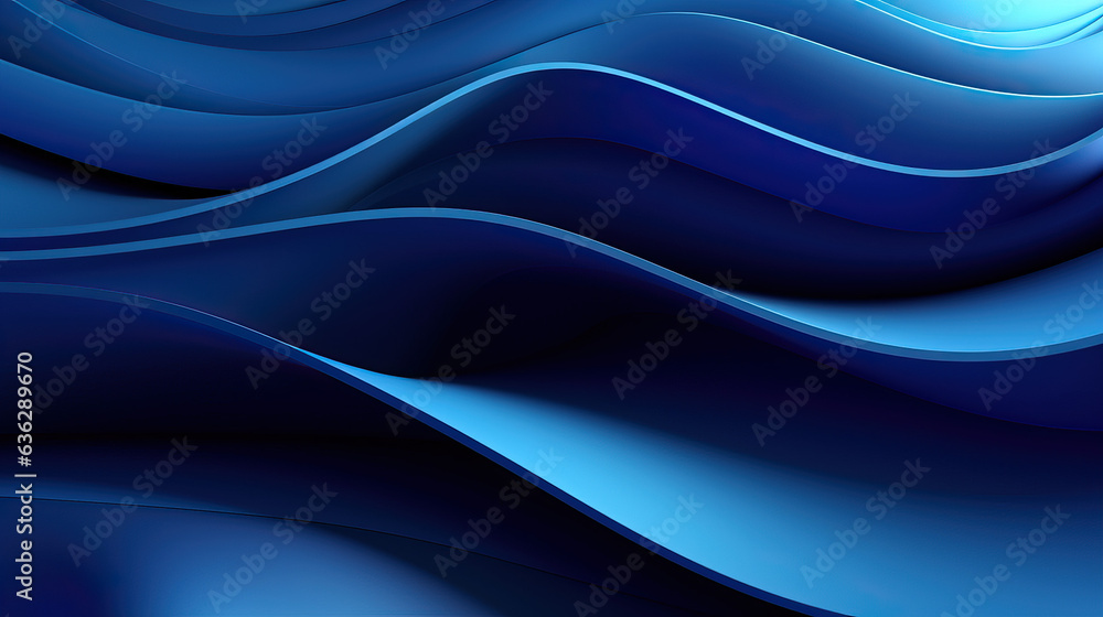 Obraz premium Blue abstract wave background with white background. Corporate blue gradient background. ai generative.