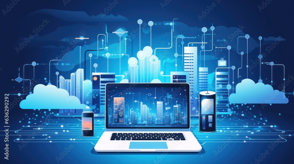 Modern IT Technology illustration Modern IT Technology illustration