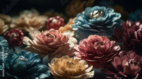 Paper flower background. © Matthew