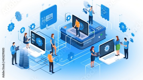 Modern Technology IT Solutions illustration