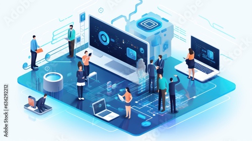Modern Technology IT Solutions illustration