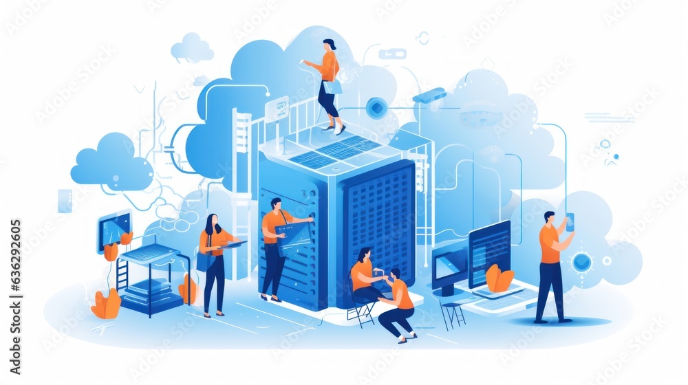 Modern Technology IT Solutions illustration Modern Technology IT Solutions illustration