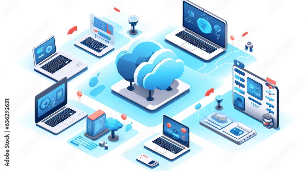 Modern Technology IT Solutions illustration Modern Technology IT Solutions illustration