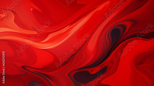 An abstract digital artwork pattern designed for backgrounds, banners, illustrations, and wallpapers. This captivating design showcases the dynamic motion of red liquid with swirli 