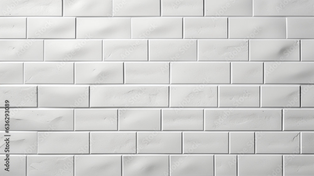 Seamless pattern of wide, white brick subway tiles forming a textured wall background, perfect for a banner panorama. Seamless pattern of wide, white brick subway tiles forming a textured wall background, perfect for a banner panorama.