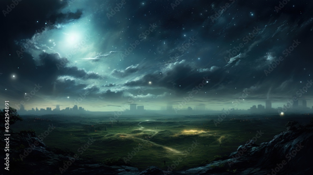 Naklejka premium starry night sky. Generative AI