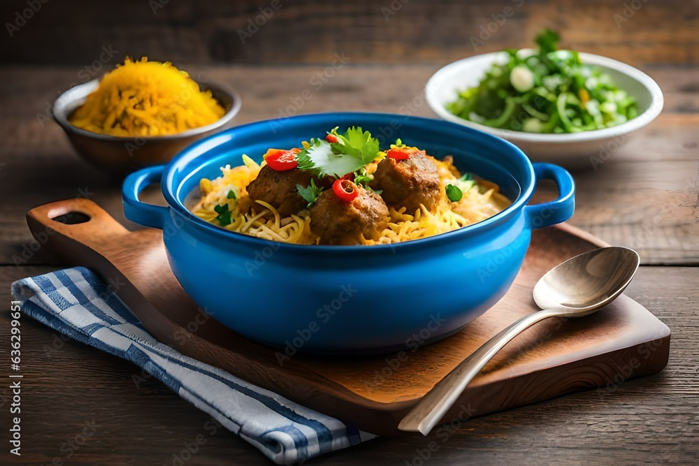 chicken kofta and rice with salad generated by AI chicken kofta and rice with salad generated by AI