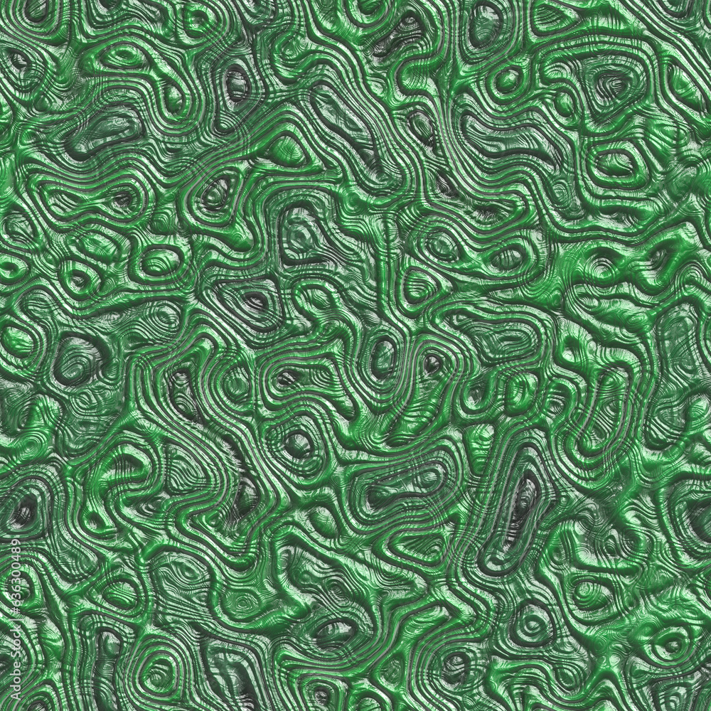 Fantastic seamless pattern of alien interiors on green background Fantastic seamless pattern of alien interiors on green background