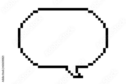 Simple line drawing of a pixel ellipse speech bubble
