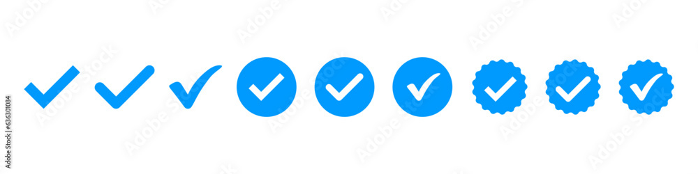 Checkmark icon. Check mark vector set. Ok sign. Official approved sign. Vote choice symbol isolated. Checkmark icon. Check mark vector set. Ok sign. Official approved sign. Vote choice symbol isolated.