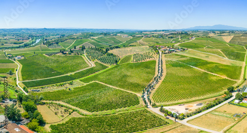 Tuscany in Vinci landscape with panorama