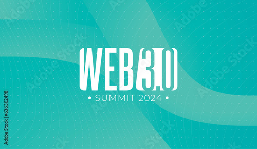 logo graphic design of annual event summit and title made for new Technology, blockchain, cryptocurrency and Web 3.0 - annual convention for web 3