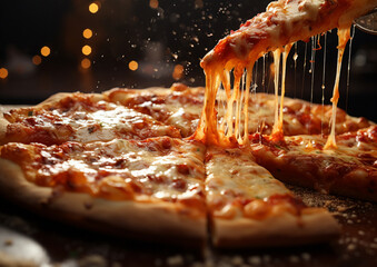 delicious cheese pizza