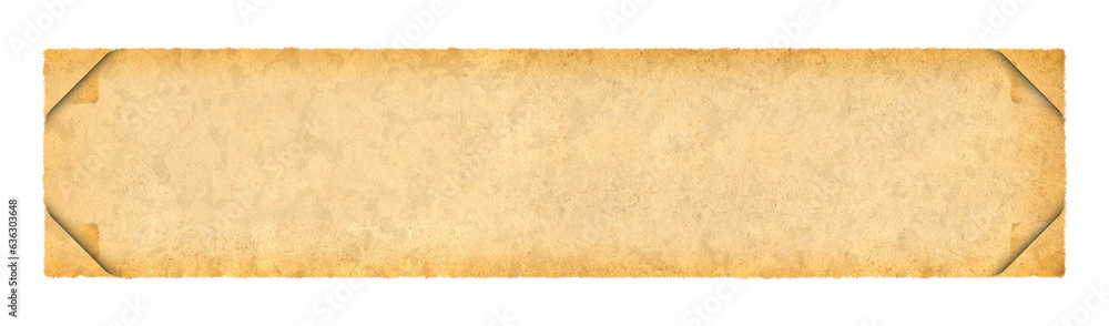 Old abstract paper, weathered grunge paper with plenty of space for text or copy. Vintage paper blank surface isolated on a white.