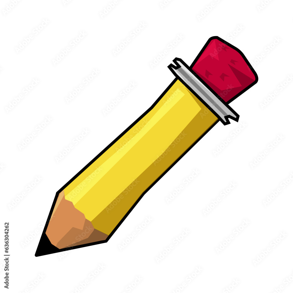 Cartoon Pencil Vector Icon Isolated Transparent Background Cartoon Pencil Vector Icon Isolated Transparent Background