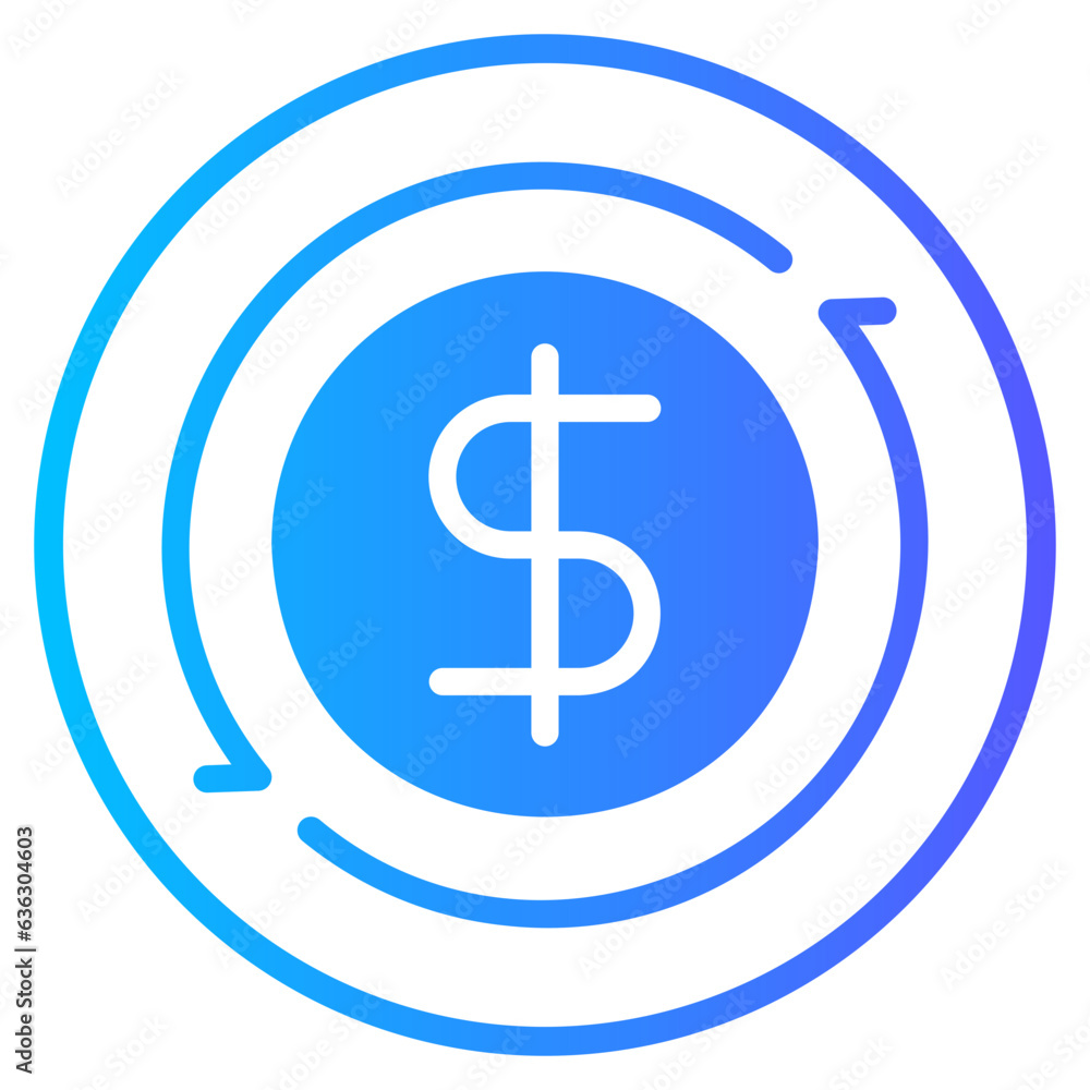 return of investment gradient icon return of investment gradient icon