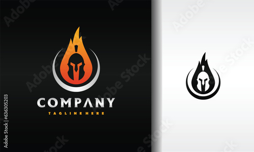 fire spartan helmet logo