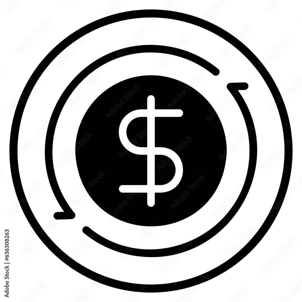 return of investment glyph icon return of investment glyph icon
