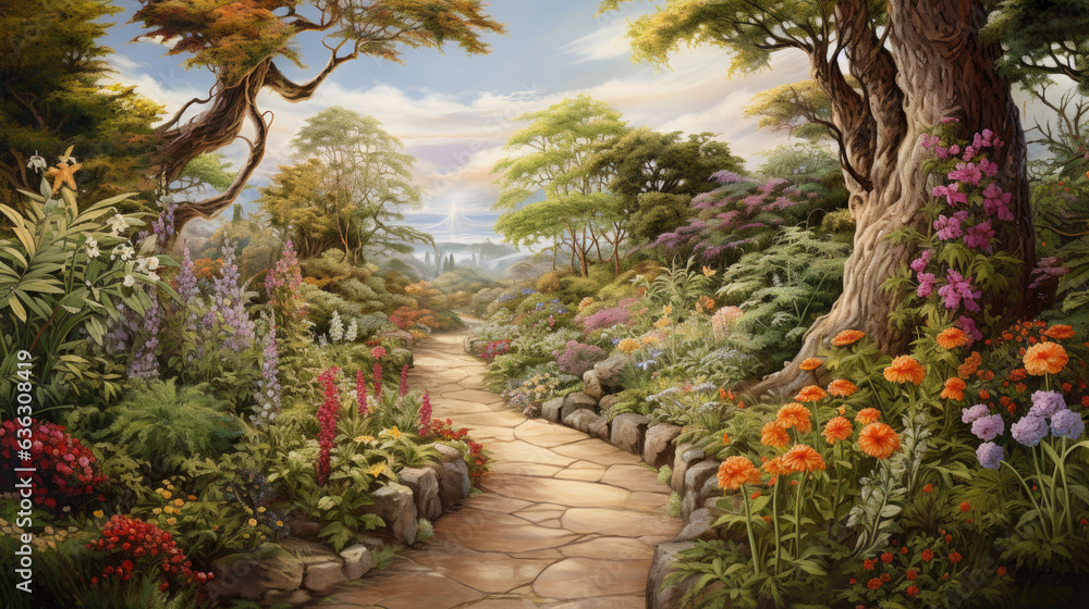 Enchanted Garden Path Created with Generative AI	