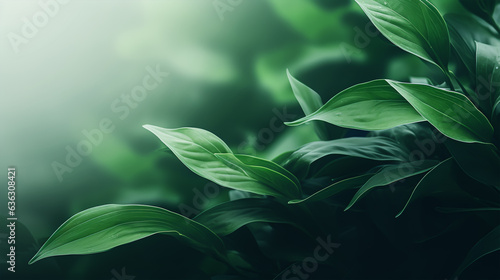 Green leaves background with copy space for text or image. Nature concept.