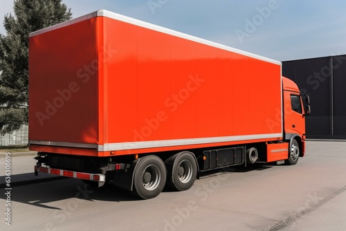 A logistic truck for transportation. Generative AI