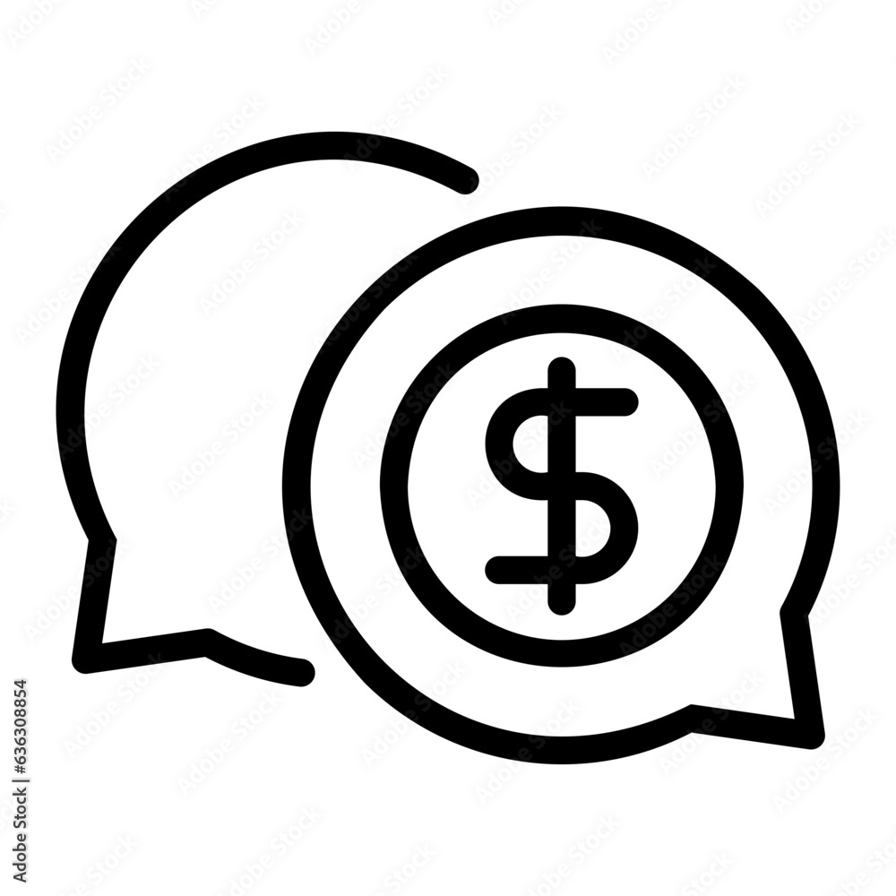 Fototapeta premium message line icon