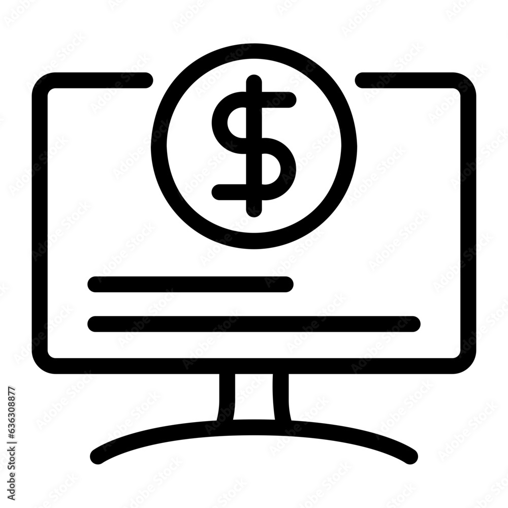 online money line icon online money line icon