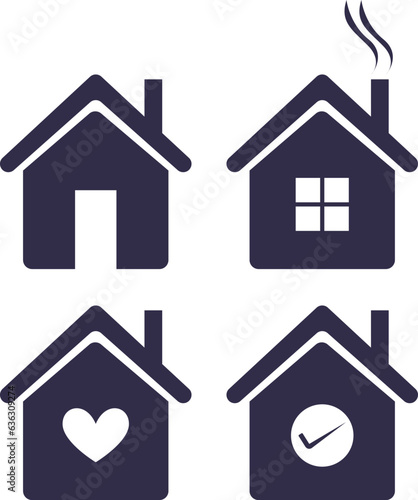 house icon set vector