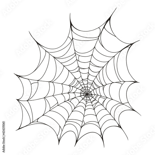 Thin spider web element monochrome