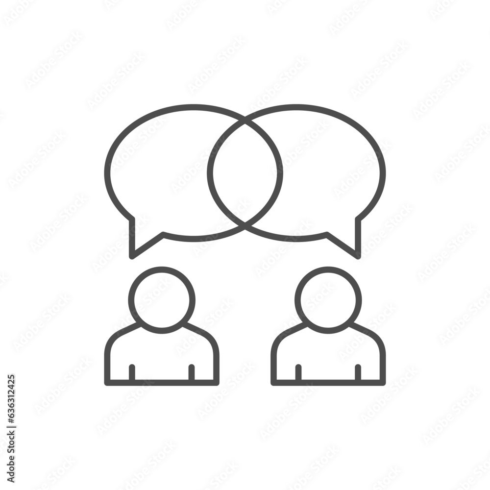 Dialogue or chat line icon Dialogue or chat line icon