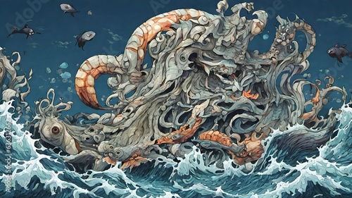 Sea Monster Background Very Creepy © AHMAD