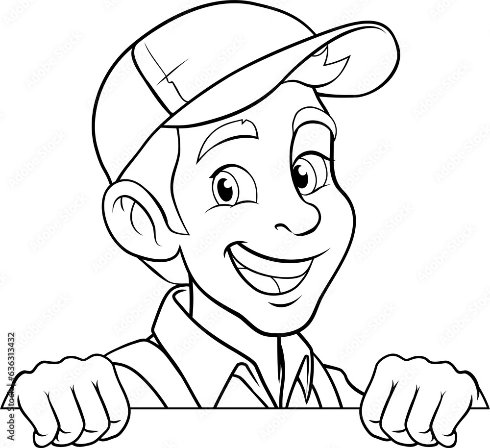 Handyman Mechanic Painter Plumber Cartoon Mascot Handyman Mechanic Painter Plumber Cartoon Mascot