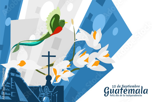 Canvas-taulu Translation: September 15, Guatemala, Happy Independence day