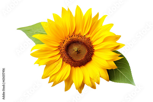 A sunflower on a white background isolated PNG